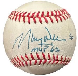 Maury Wills Autographed National League Baseball W/ MVP 62 Insc Dodgers JSA - Picture 1 of 4