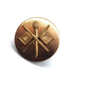 Pin Cuerpo Señal Militar Vintage Banderas de Comunicación Antorcha Servicio Ejército Armado - Imagen 1 de 3