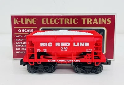 K-Line KCC OL&B Big Red Line Ore Car w/ Load K-90006 NIB - Image 1 of 4