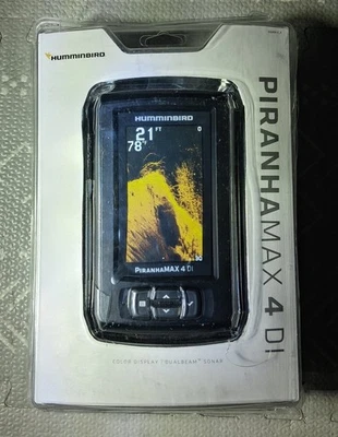 Humminbird PiranhaMAX 4 Di Sonar Fish Finder Down Imaging 410160-1 (NEW) - Image 1 of 2