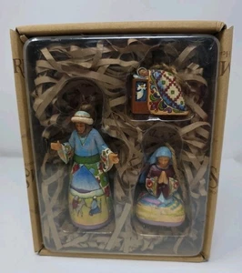 Jim Shore Weihnachten 2007 Heartwood Creek 3er Set Heilige Familie Ornamente 4008796 - Bild 1 von 14