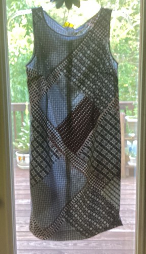 VETEMENTS Abito tubino donna Ann Taylor stampa patchwork taglia small multicolore zip posteriore