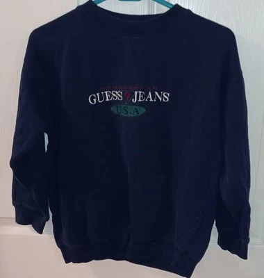 Винтажная толстовка 1990-х Guess подлинная спортивная одежда размер средний 12-14 - Изображение 1 из 4