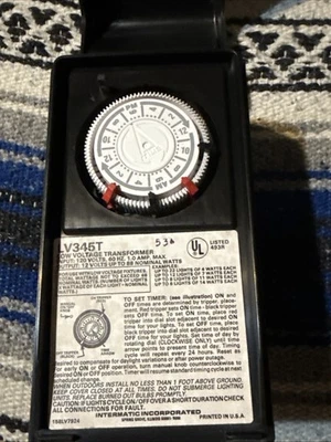 Intermatic Malibu Timer LV345T 12v 88 Watt Output Low Voltage Transformer - Image 1 of 4
