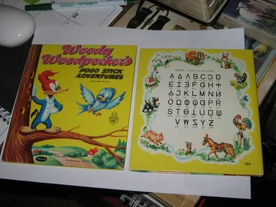 Whitman TELL A TALE Woody Woodpecker UNIFON alphabet Test edition 1954,NM+ - Image 1 of 2