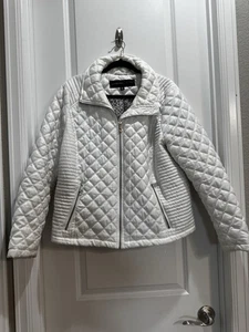 Marc New York White Puffer JACKET XL Zip Pockets Armpit To Armpit 24” Length 28” - Picture 1 of 8