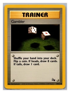 Gambler 60/62 - Pokémon Fossil Regular Excellent Condition - Picture 1 of 3