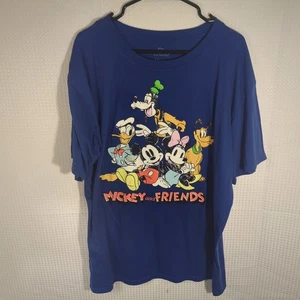 Camiseta Disney Mickey and Friends Azul Gráfico Hombre Grande Goofy Pluto Donald - Imagen 1 de 4