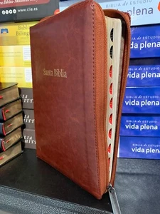 BIBLIA LETRA GIGANTE REINA VALERA1960 SIMIL PIEL MARRÓN CON ÍNDICE 14 PUNTOS - Picture 1 of 12