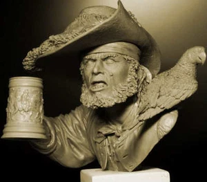 SK Miniatures (Antiguo Castillo) Pirata (2) 1/9o Busto Sin Pintar Kit SEREBRYAKOV - Imagen 1 de 2