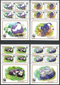 AITUTAKI - 2002 MNH "WWF BIRDS - Lorikeet Azul" ¡Cuatro Hojas de Recuerdo!!!! - Imagen 1 de 1