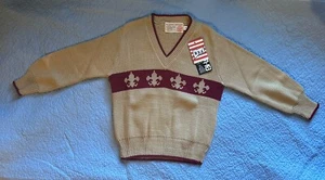 Vtg Boy Scouts Of America BSA Sweater Size Small S 100% Acrylic USA Monsanto NWT - Picture 1 of 7