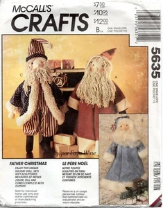 McCall's Crafts Sewing Pattern 5635 Father Christmas Doll and Clothes Packages - Picture 1 of 2