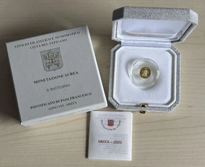 10 euro złoto PP Watykan 2020, chrzest - Zdjęcie 1 z 3
