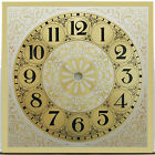 New 7-1/4" Square Frosted Gold Metal Clock Dial (DM-13)