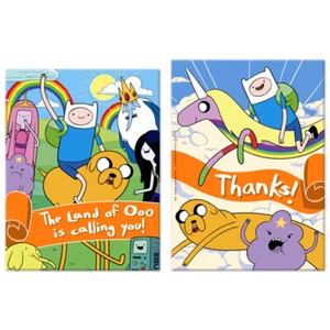Adventure Time Birthday Party Invites Invitations and Thankyou cards - Picture 1 of 1