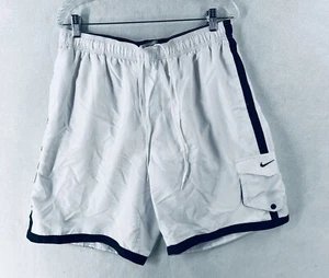 NIKE  Shorts White Blue Men's Nike Swoosh Shorts Size XL - Picture 1 of 6