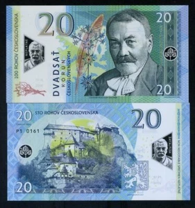 Checoslovaquia, 20 coronas, 2019, polímero de emisión privada, UNC - F conmemorativo - Imagen 1 de 1