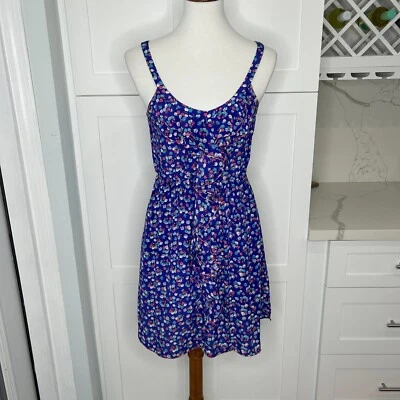 Rebecca Taylor Women’s Size 2 Silk Dress Floral Sleeveless Ruffles Pockets - Image 1 of 4