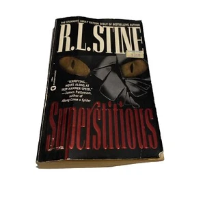 R. L. STINE PB SUPERSTITIOUS Warner 1st Printing 1996 Adult Horror - Picture 1 of 10