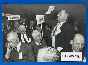 Oversized Photo 13.5 X 9.5 Progressive Party Convention WI 1946 Ted Roosevelt - Picture 1 of 8
