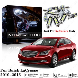 12Pcs White Bulbs Canbus Kit LED Interior Car Light For Buick LaCrosse 2010-2015 - Picture 1 of 12