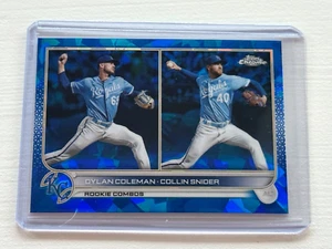 2022 Topps Chrome Update Sapphire US147 DYLAN COLEMAN COLLIN SNIDER RC ROOKIE - Picture 1 of 2