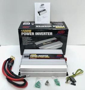 ATD Power Inverter 1500W LED Display 12V 6 AWG 30" ATD-5954 New Open Box - Picture 1 of 24