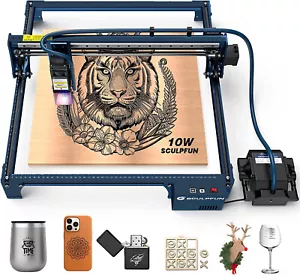 SCULPFUN S30 PRO 10W Laser Engraver Engraving Machine & Auto Air-assist Kit O0M6 - Picture 1 of 12