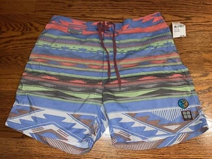 Insight Striped Swim Board Shorts “Satans Taco Mid” Mens SZ 38 NWT $60 FREE SHIP - Picture 1 of 5