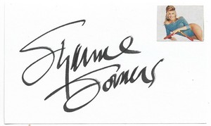 Suzanne Somers Signed Autographed AUTO 3x5 Index Card 'Three's Company'