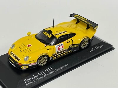 1/43 MINICHAMPS Porsche 911 GT1 1996 Inglese GTC #6 430 976606 SC148 - Immagine 1 di 4