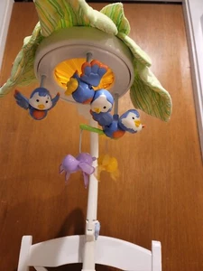 Fisher Price Crib Mobile Soother Music Lights Motion Flutterbye Dreams Birds  - Picture 1 of 9