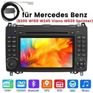 7" Autoradio Für Mercedes-Benz A/B Klasse Vito Viano Sprinter CD DAB+BT GPS Navi - Bild 1 von 12