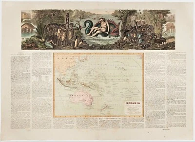 Antique Map "Oceania" (Australia) Jose Pilar Morales, 1880 - Image 1 of 4