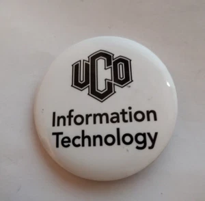 UCO Information Technology Badge Button Pin - Picture 1 of 4