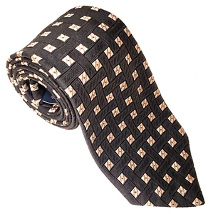 Polo Ralph Lauren X Marshall Fields VTG Geometric Silk Repp Tie Handmade USA - Picture 1 of 6