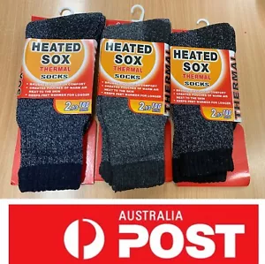 Heated Sox, Men’s Comfy Thermal Socks, 3 Pairs For $15.95 Special, AU Stock - Picture 1 of 6