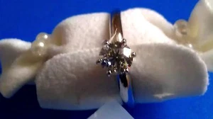 1.10ct Diamond 14K White Gold Engagement Wedding Ring - Picture 1 of 2