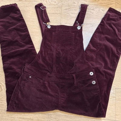 NWOT Abercrombie kids burgundy overalls size 11/12 - Image 1 of 4