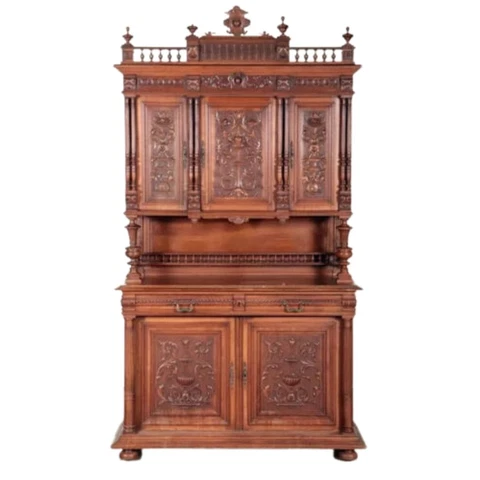 Cabinet, Carved Wood, French HenriI II Style, Dining Area, Circa 1900's! Cover