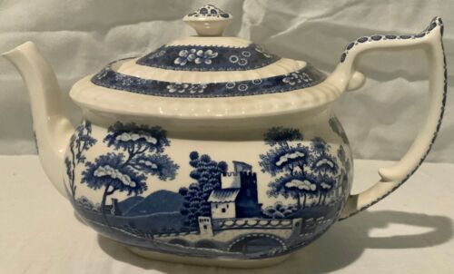 Vintage Copeland Spode Tower Blue Teapot Tea Pot with Lid