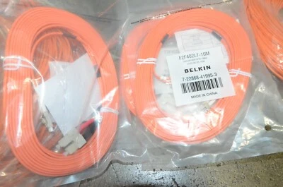 LC SC Duplex 50/125 10 Meter Multimode Fiber Optic Patch Cord Belkin F2F402L7-10 - Image 1 of 2