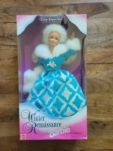 1996 Mattel New In Damaged Box W/ Outfit Winter Renaissance Barbie Doll NIB NRFB - Picture 1 of 12