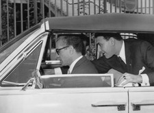 Mohammad Reza Pahlavi Shah Iran driving Lincoln Continental converti Old Photo 1