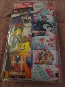 7 Pair New Girls Lego Movie 2 Panties 7 Pair Package Size 4 - Picture 1 of 4