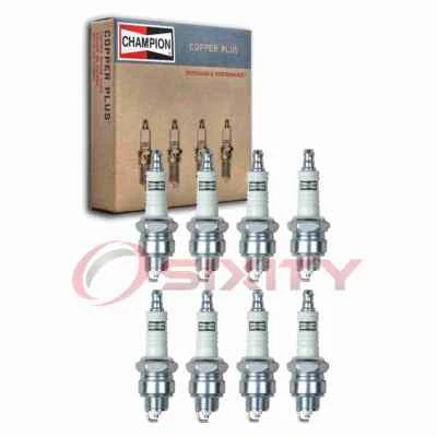 8 pc Champion Copper Plus 14 Spark Plugs for WR7F W20PRU RJ12YC R44S R43S xa - Image 1 of 4