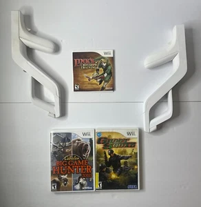 2 Nintendo Wii Zappers Links Crossbow Training Bundle Ghost Squad NA Hunting Lot - Picture 1 of 5