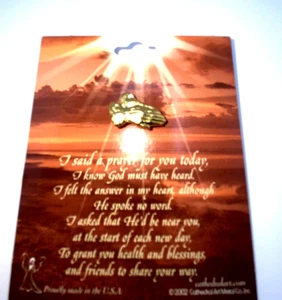 Pin de solapa Oración por ti Cathedral Art Metal Co 2002 metal tono dorado - Imagen 1 de 4