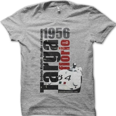 Targa Florio 1956 Classic Retro Motorsport Vintage Car T-Shirt 06160 - Image 1 of 2